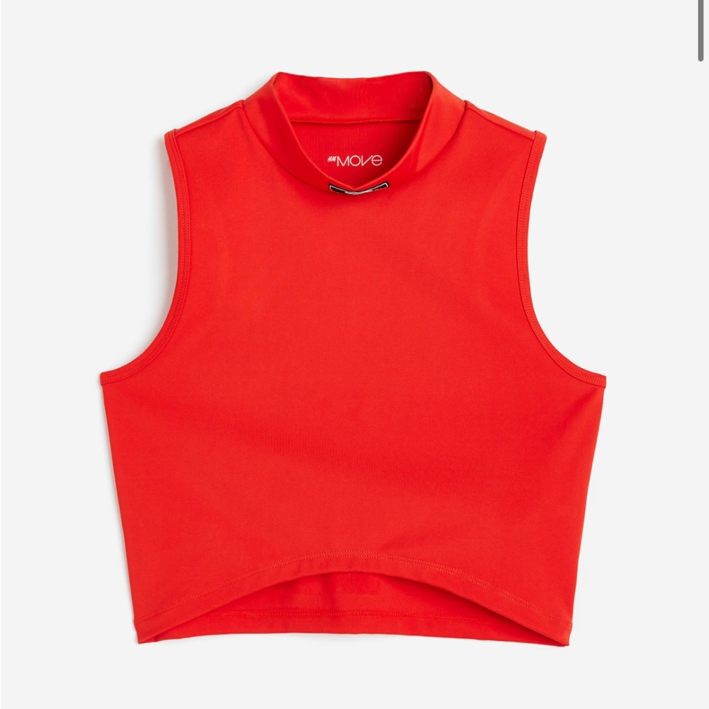 Move H&M Red Sleeveless Crop Top NWOT